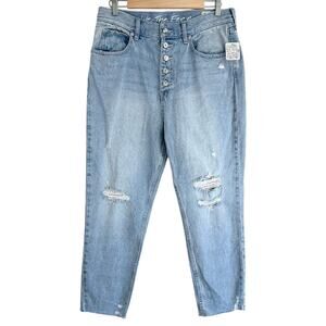 FREE PEOPLE We the Free Blossom Jeans Slim Straight Button Fly Size 31 NWT